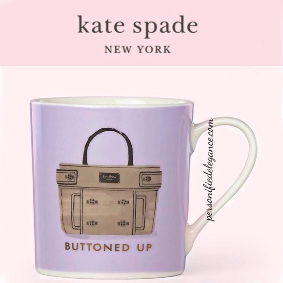 Kate Spade Pink Buttoned Up 12oz Mug